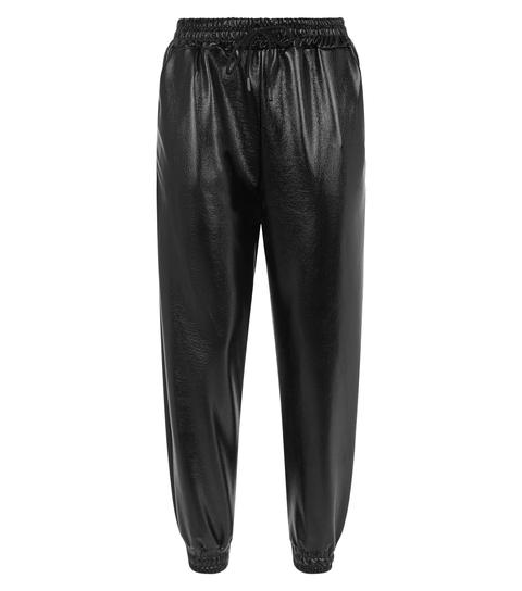 new look leather joggers