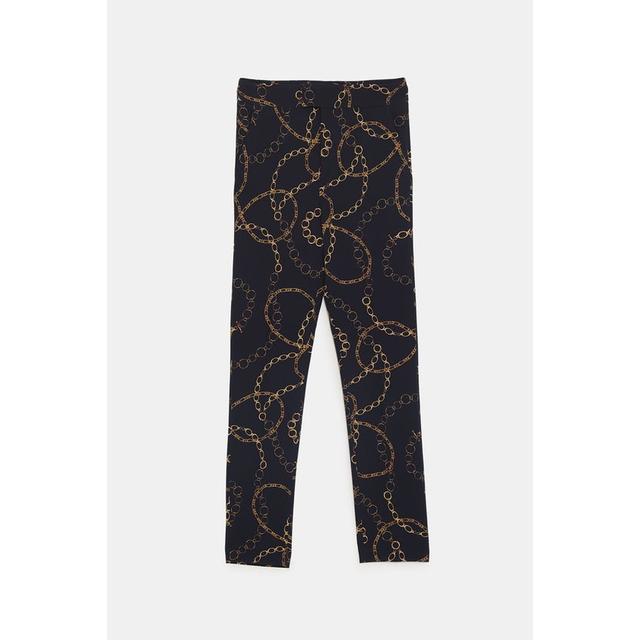 zara chain print trousers