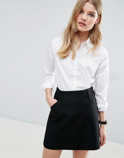 Camisa Entallada Blanca De Asos