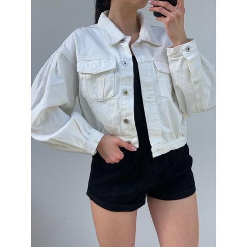 Giacca Di Jeans Bianca from Marlena Shop on 21 Buttons