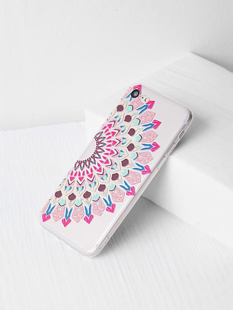 Funda Para Iphone 7 Transparente Con Estampado Étnico
