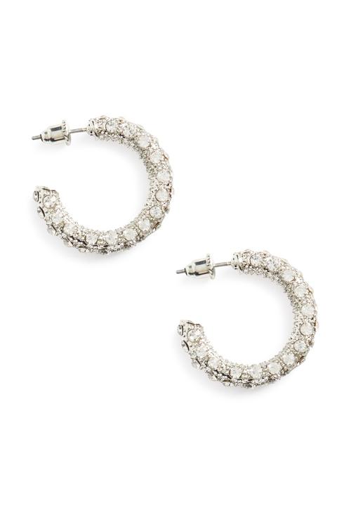 Diamante Hoop Earrings