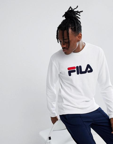 Sudadera De Rizo Blanca Con Logo De Fila Black Line