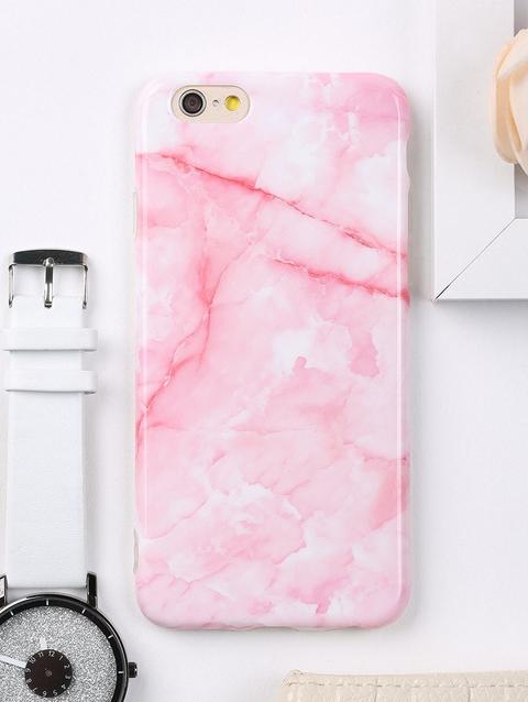 Caso Del Telefono Delle Cellule Del Modello Di Marmo Per Iphone Pink