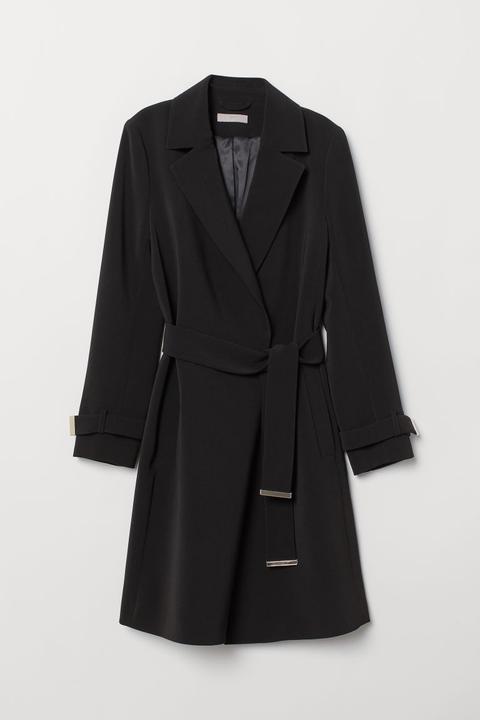 Manteau De Longueur Genou - Noir