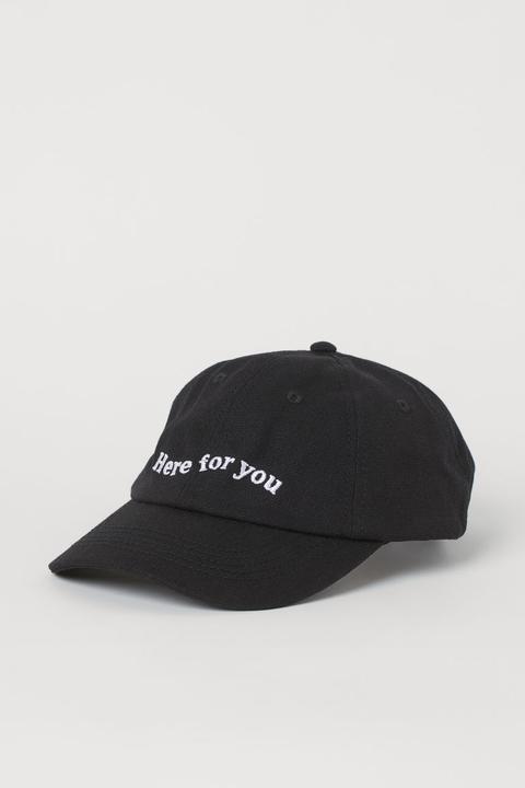 Gorra De Lona - Negro