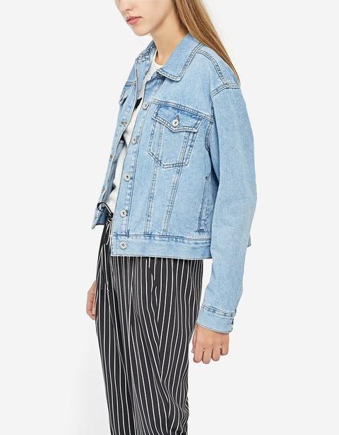 Giubbotto Jeans Oversize Jeans Medio