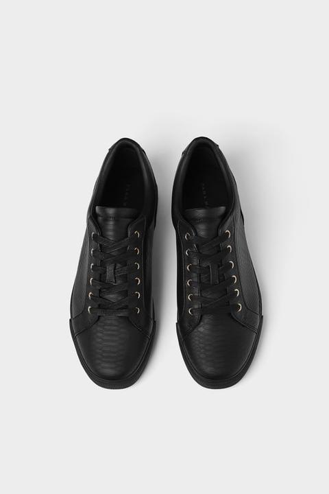 Embossed Sneakers from Zara on 21 Buttons