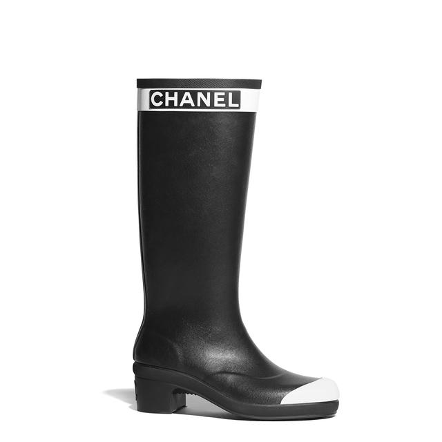Stivali Chanel in Gomma Nero taglia 40 EU - 23321724
