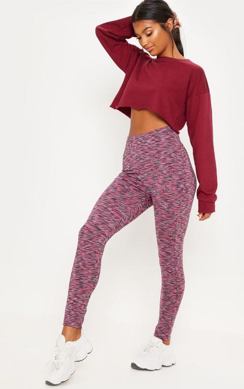 Pink Space Dye Stretch Legging