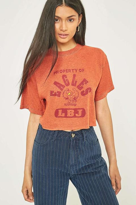 Urban Renewal Vintage Customised Orange Cropped T-shirt