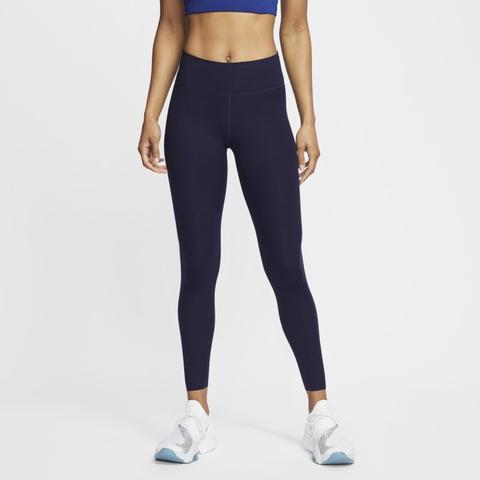 Nike One Luxe Leggings De Talle Medio - Mujer - Azul