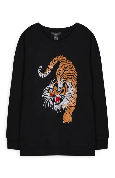 Tiger Embroidered Sweater