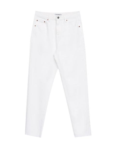 Jeans Mom Fit Blanco