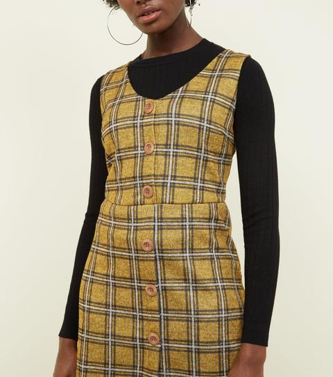 Cameo Rose Yellow V-neckline Pinafore 