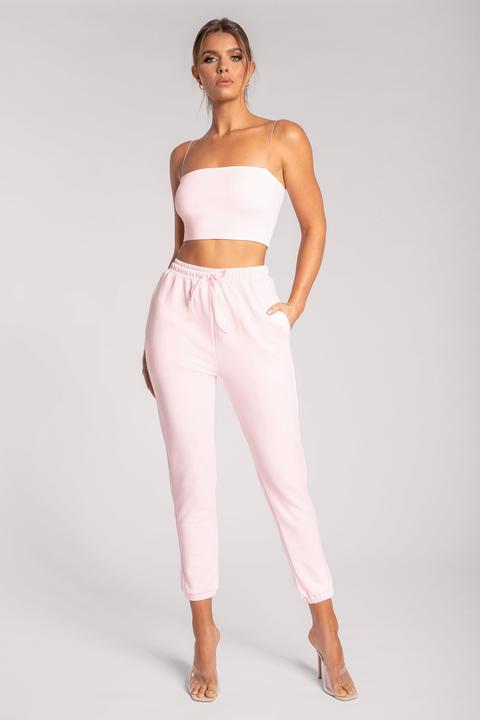 baby pink tracksuit bottoms